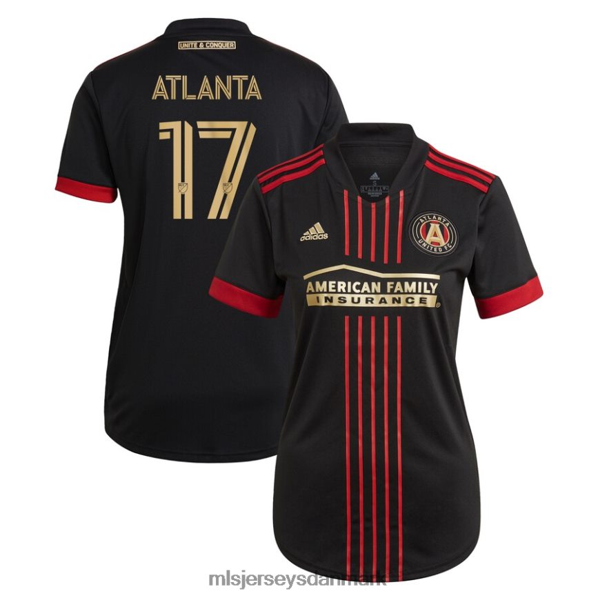trøje 4F2BDH529 MLS Jerseys Kvinder atlanta united fc supporters adidas black 2021 the blvck kit replica jersey