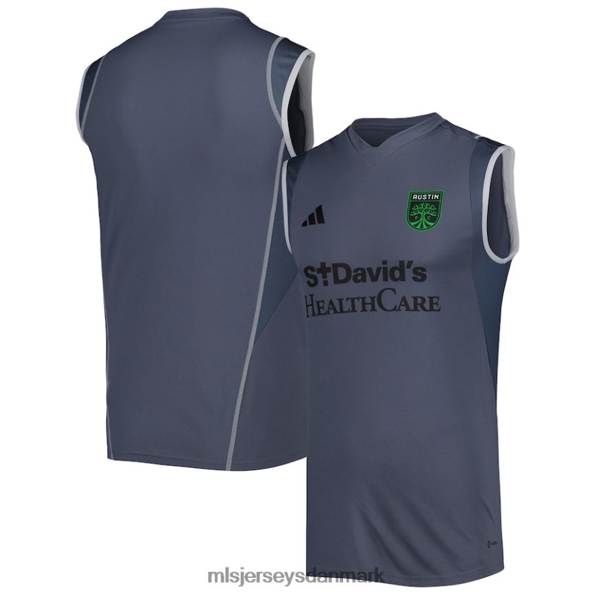 trøje 4F2BDH518 MLS Jerseys Mænd austin fc adidas grå 2023 ærmeløs træningstrøje på banen