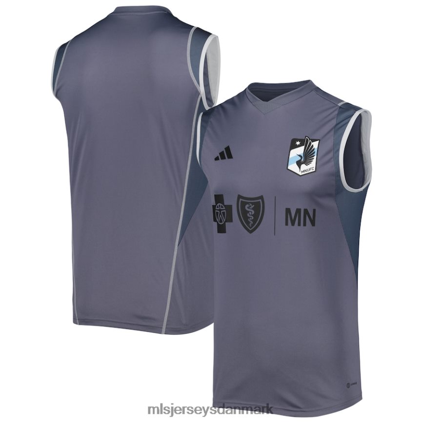 trøje 4F2BDH525 MLS Jerseys Mænd minnesota united fc adidas grå 2023 on-field ærmeløs træningstrøje