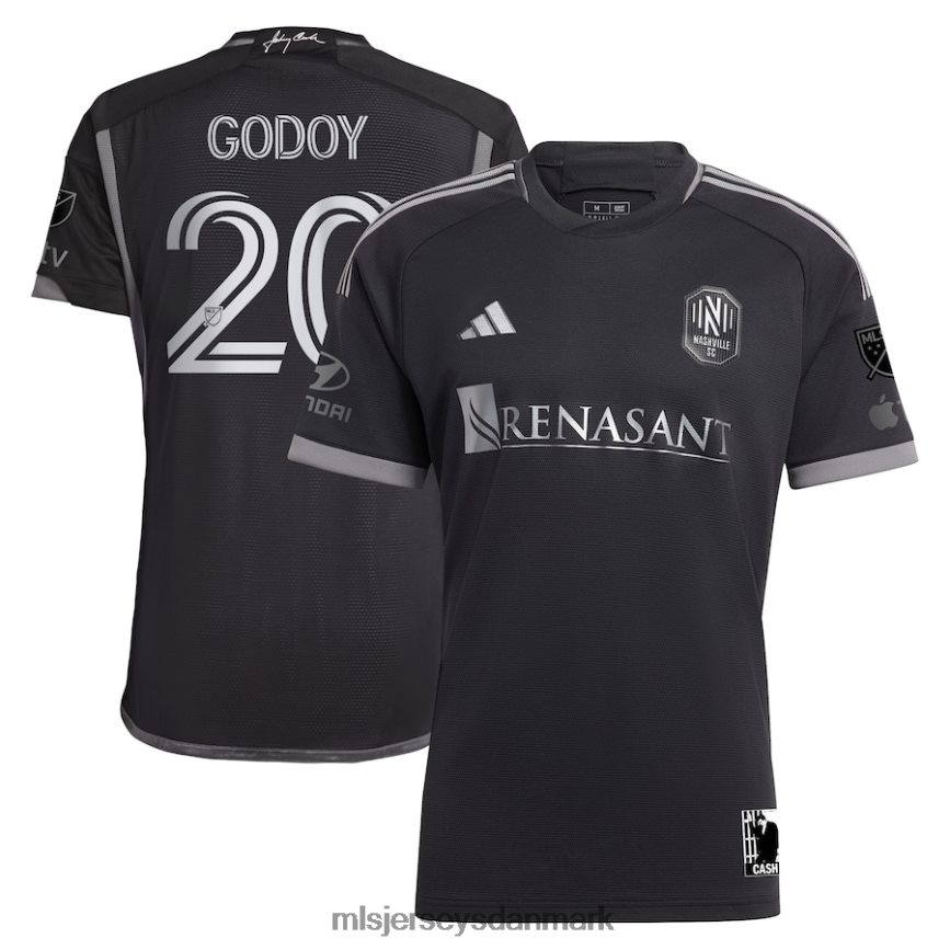 trøje 4F2BDH1398 MLS Jerseys Mænd nashville sc anibal godoy adidas sort 2023 mand i sort sæt autentisk spillertrøje