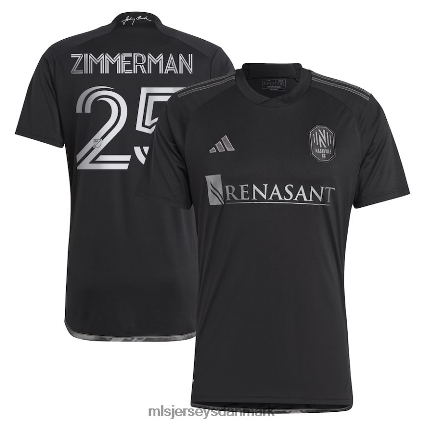 trøje 4F2BDH522 MLS Jerseys Mænd nashville sc walker zimmerman adidas sort 2023 mand i sort sæt replika spillertrøje
